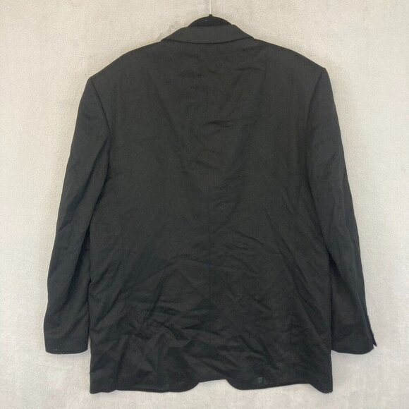 Hathaway Platinum 100% Cashmere Sports Coat Blazer Jacket Mens 46L Italy Black - Picture 2 of 14